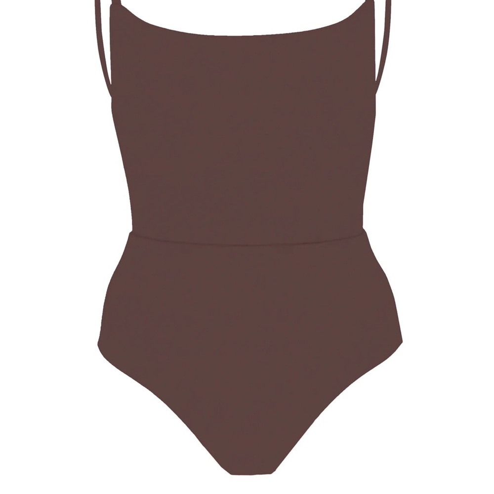 ANEMOS SQUARE NECK OPEN BACK ONE-PIECE - Moka- L